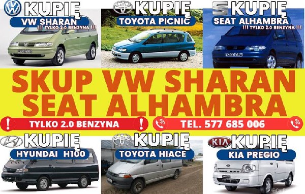 Skup Vw Sharan Kupię Sharana Skup Alhambra 2.0 B I B/g I Inne