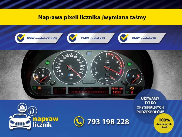 Naprawy Pixeli Licznika/radio/klimatyzacja Bmw 4